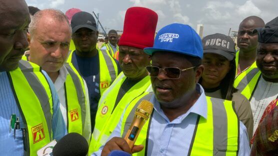 David Umahi inspects the Lagos-Calabar highway